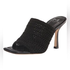 Brand New Women’s Marc Fisher LTD Solid Black Dako Heeled Sandal Size 10M